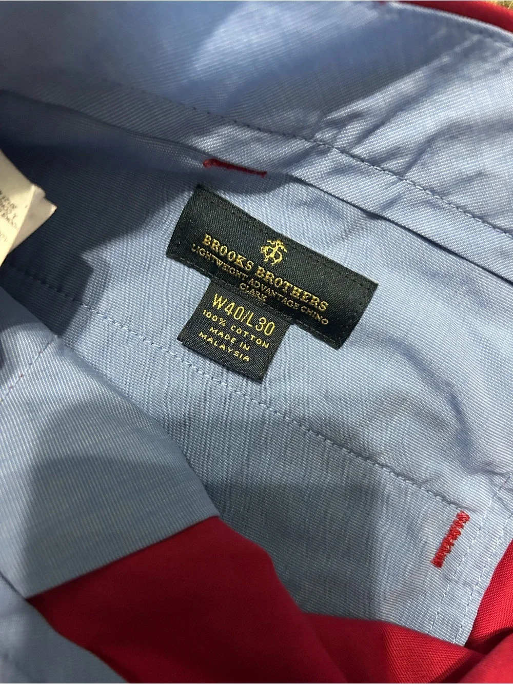 Brooks Brothers Light advantage chino Clark pants Red 40x30